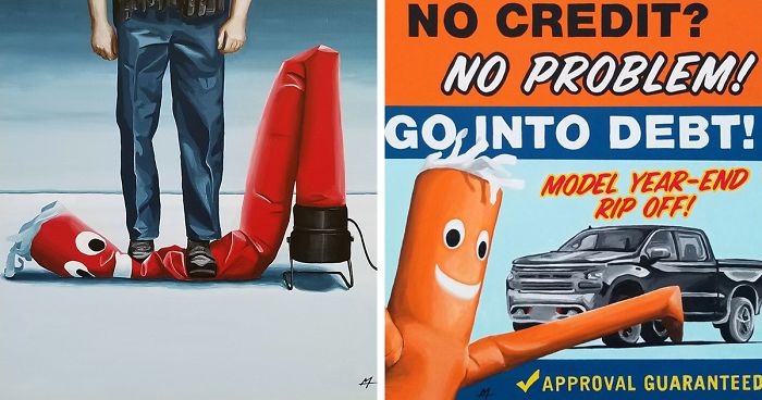 Artist Uses Wind Dancers To Express Difficult Topics Like BLM Movement, Gun Violence, And Poverty In Her 37 Paintings