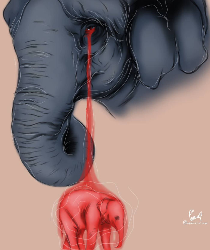 Pregnant-Elephant-Dies-Eats-Pineapple-Filled-With-Firecrackers-Artists-Pay-Tribute