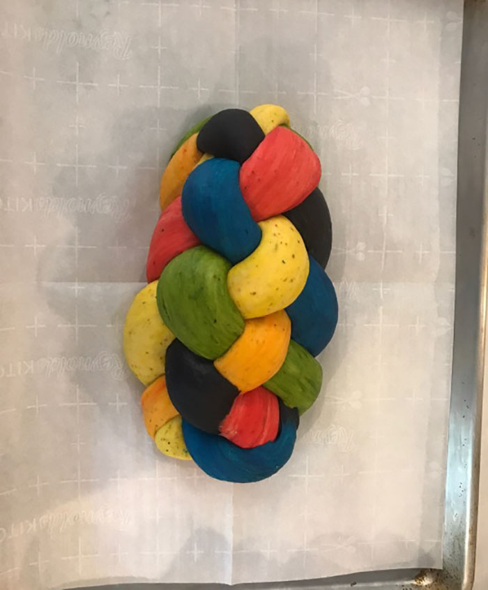 People Applaud This Mom Who Baked A Rainbow Challah To Celebrate Pride Month