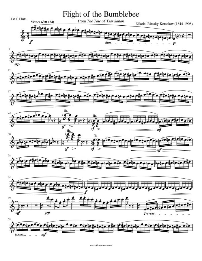 I Have Been 'Flight Of The Bumblebee' On My Flute, And Im Progressing Quite Well