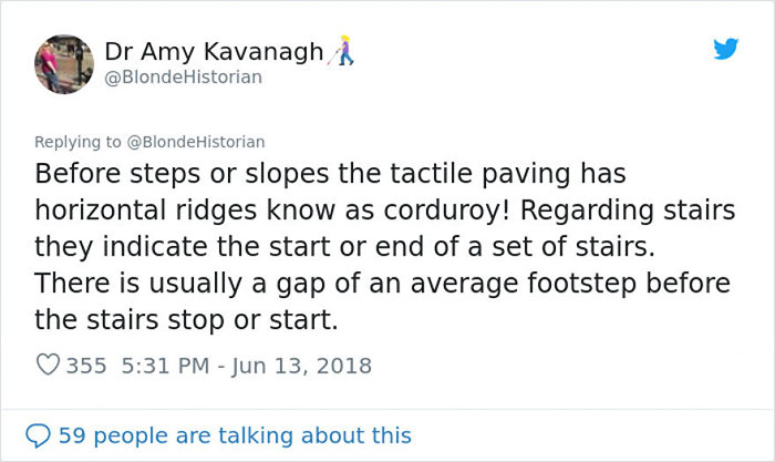 Woman Educates People On Barriers Blind Individuals Experience By Sharing Some Key Information On Tactile Paving Woman Educates People On Barriers Blind Individuals Experience By Sharing Some Key Information On Tactile Paving