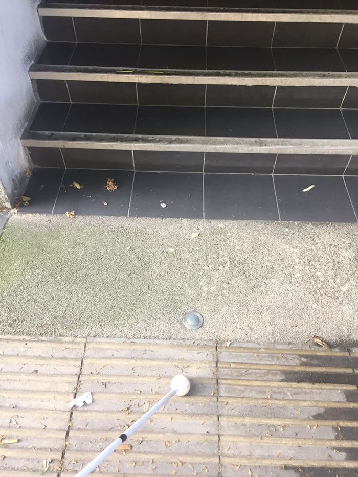 Woman Educates People On Barriers Blind Individuals Experience By Sharing Some Key Information On Tactile Paving Woman Educates People On Barriers Blind Individuals Experience By Sharing Some Key Information On Tactile Paving