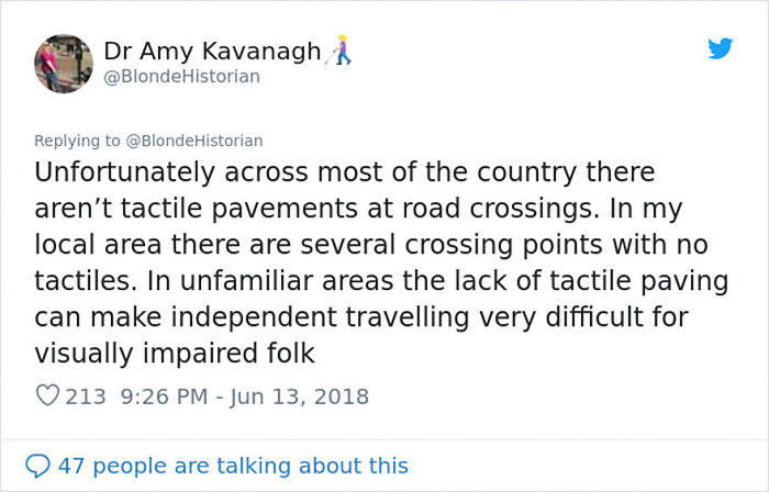 Woman Educates People On Barriers Blind Individuals Experience By Sharing Some Key Information On Tactile Paving Woman Educates People On Barriers Blind Individuals Experience By Sharing Some Key Information On Tactile Paving