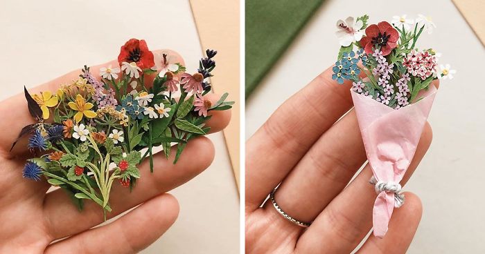 Paper Artist Tania Lissova Is Winning Hearts With Her Tiny Hand-cut Paper Plants (30 Pics)