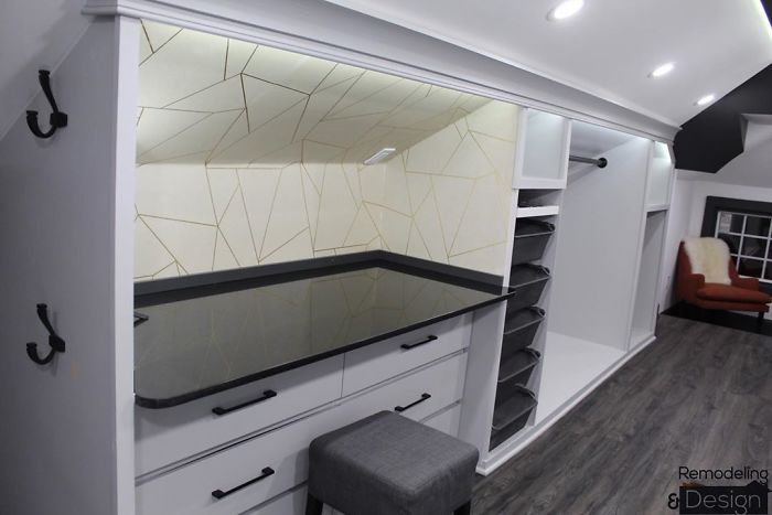 Husband Transforms A Creepy Attic Into His Wife’s Dream Closet, Photos Of It Go Viral Husband Transforms A Creepy Attic Into His Wife’s Dream Closet, Photos Of It Go Viral