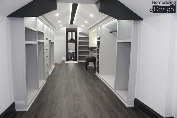 Husband Transforms A Creepy Attic Into His Wife’s Dream Closet, Photos Of It Go Viral Husband Transforms A Creepy Attic Into His Wife’s Dream Closet, Photos Of It Go Viral