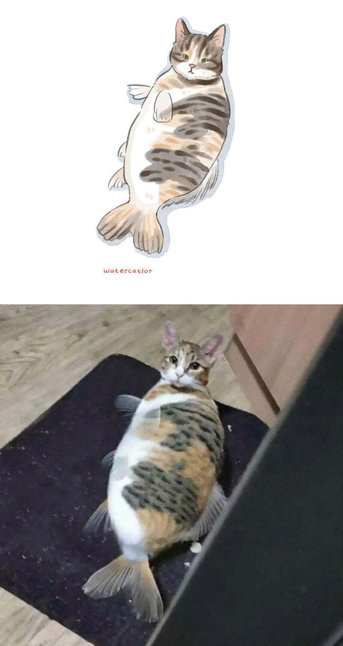 Watercolor-Cat-Paintings-Watercatlor