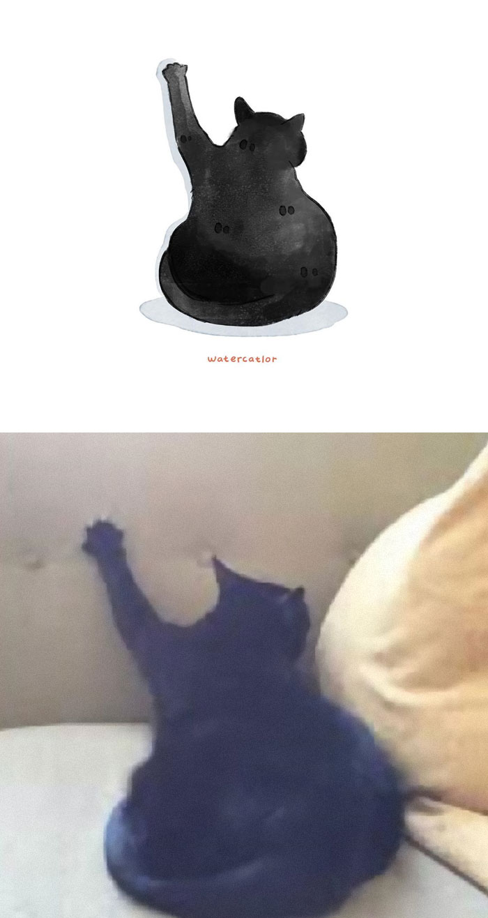 Watercolor-Cat-Paintings-Watercatlor