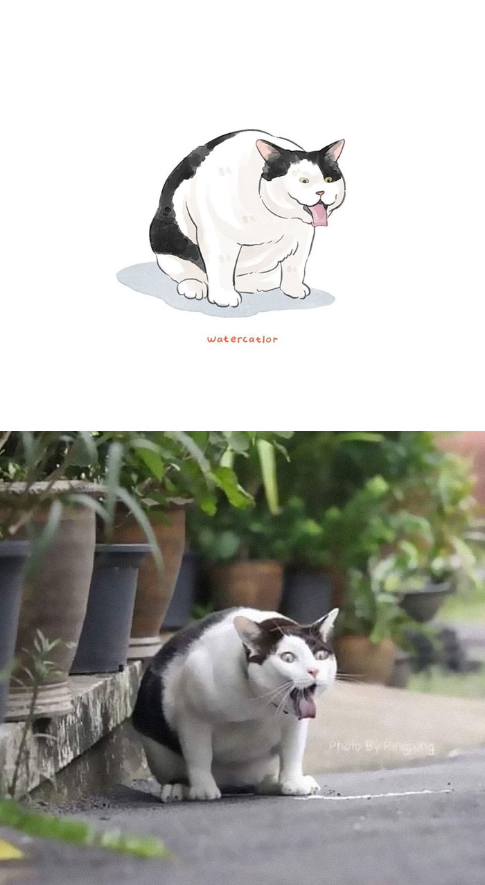 Watercolor-Cat-Paintings-Watercatlor