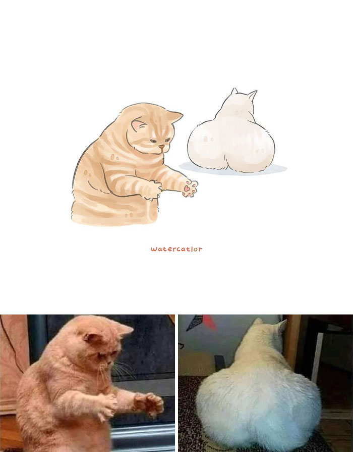 Watercolor-Cat-Paintings-Watercatlor