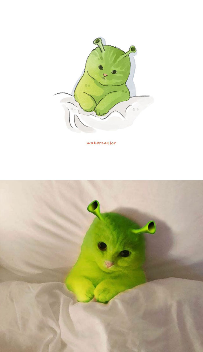 Watercolor-Cat-Paintings-Watercatlor