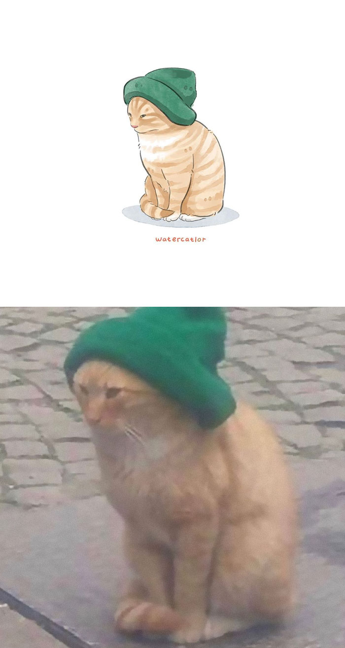 Watercolor-Cat-Paintings-Watercatlor