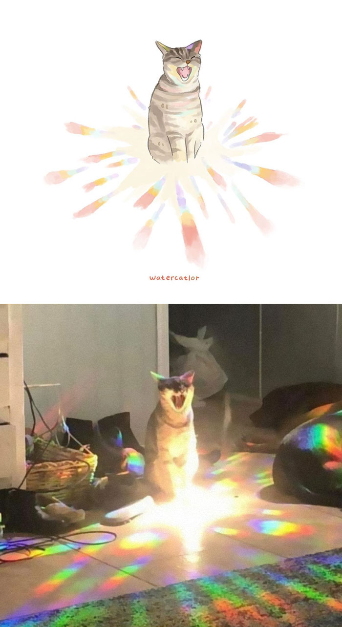 Watercolor-Cat-Paintings-Watercatlor