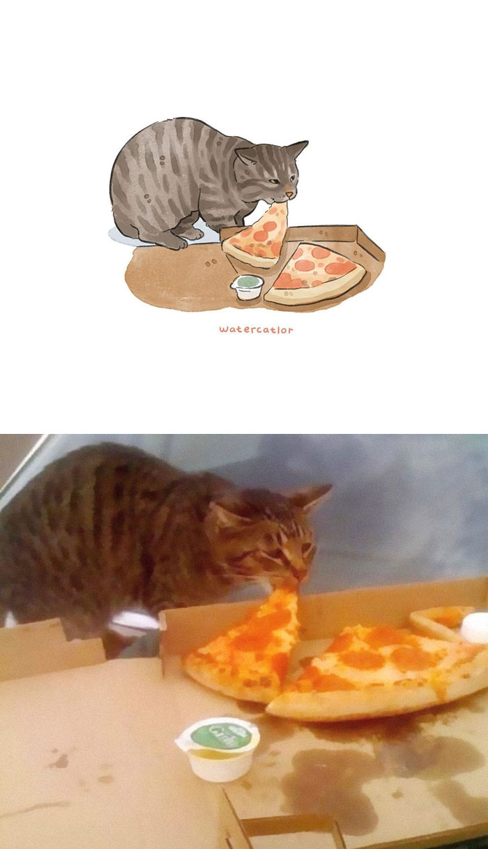 Watercolor-Cat-Paintings-Watercatlor