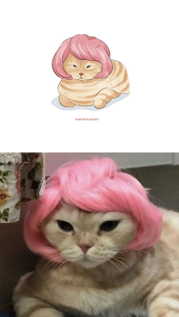 Watercolor-Cat-Paintings-Watercatlor