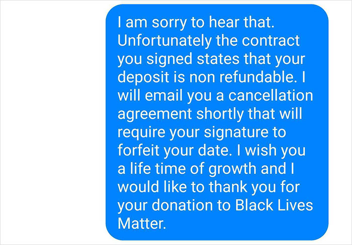 Photographer Receives Message From Bride Demanding Her Money Back Because She Supports BLM, Has A Priceless Response To Shut Her Down