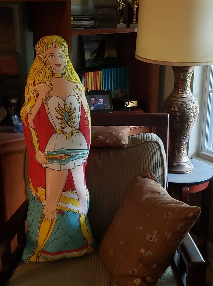 My Gram Just Sent Me This Huge She-Ra Pillow Doll In A Box Of Thrifted Sewing Stuff! I Had To Stuff Her Myself But It Was Worth It!