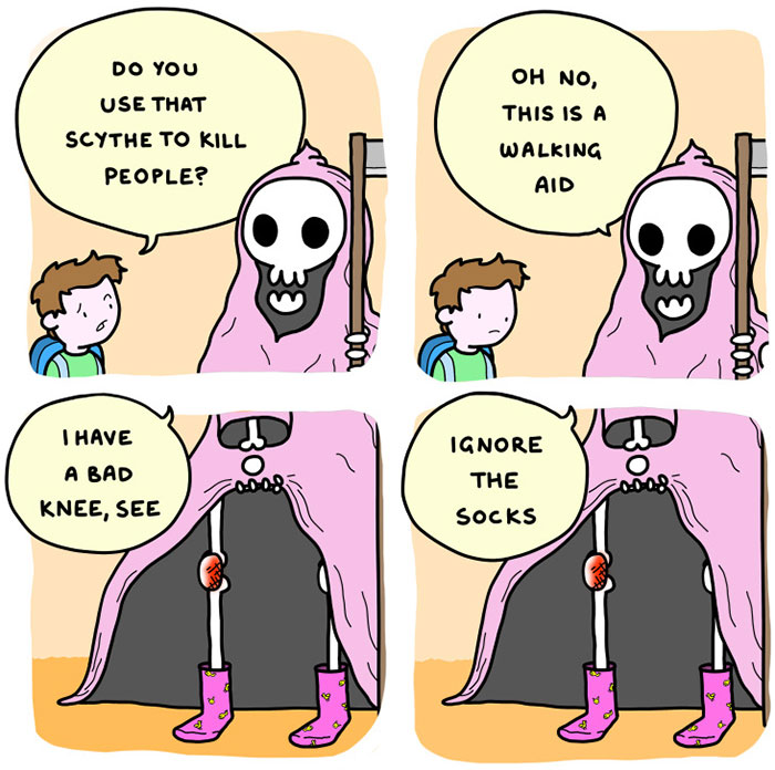 My Wholesome Webcomic About The Grim Reaper Who Is Actually Nice (17 New Pics)