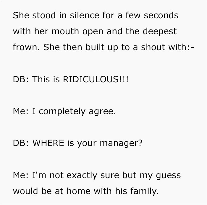 Entitled "Karen" Mistakes Customer For An Employee, He Makes The Situation Hilarious For Himself Entitled "Karen" Mistakes Customer For An Employee, He Makes The Situation Hilarious For Himself