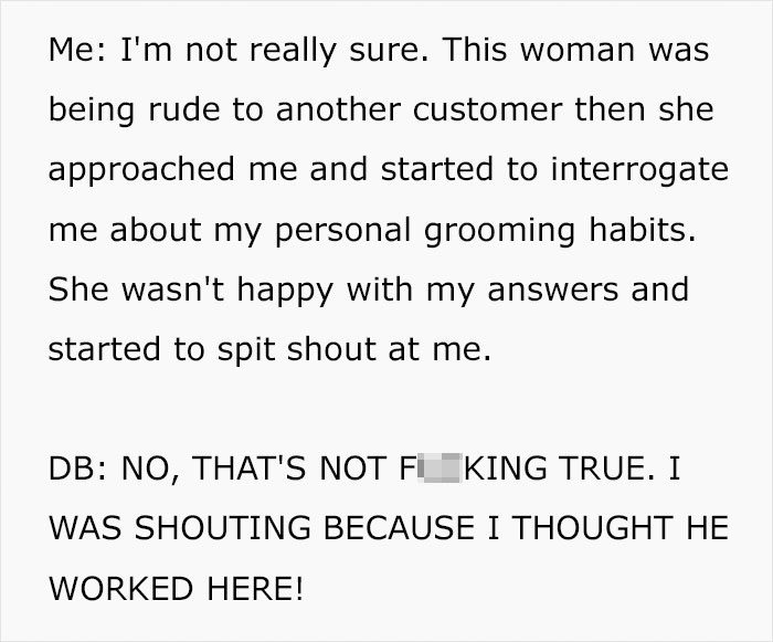 Entitled "Karen" Mistakes Customer For An Employee, He Makes The Situation Hilarious For Himself