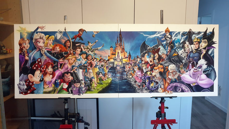 Illustrator Makes A Watercolor Disney & Pixar Composition (80 Characters/Easter Eggs) Illustrator Makes A Watercolor Disney & Pixar Composition (80 Characters/Easter Eggs)