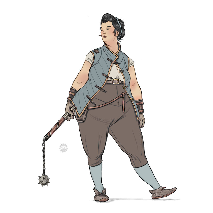 I Draw Warrior-Women With Different Body-Types