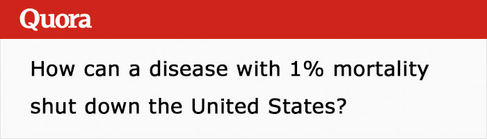"But It's Only 1% Fatal!" Person Shuts Down Covidiots By Giving Some Gruesome Numbers Of Possible Victims "But It's Only 1% Fatal!" Person Shuts Down Covidiots By Giving Some Gruesome Numbers Of Possible Victims