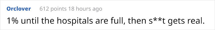 "But It's Only 1% Fatal!" Person Shuts Down Covidiots By Giving Some Gruesome Numbers Of Possible Victims "But It's Only 1% Fatal!" Person Shuts Down Covidiots By Giving Some Gruesome Numbers Of Possible Victims