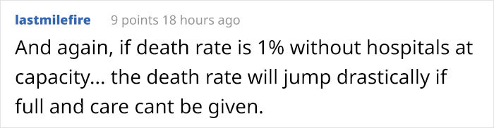 "But It's Only 1% Fatal!" Person Shuts Down Covidiots By Giving Some Gruesome Numbers Of Possible Victims