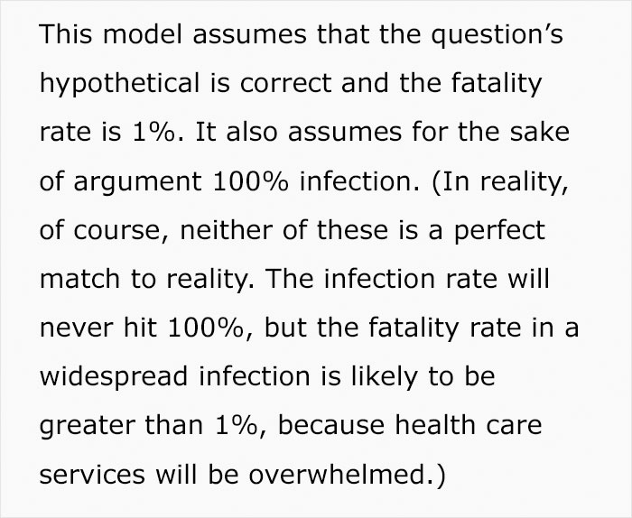 "But It's Only 1% Fatal!" Person Shuts Down Covidiots By Giving Some Gruesome Numbers Of Possible Victims "But It's Only 1% Fatal!" Person Shuts Down Covidiots By Giving Some Gruesome Numbers Of Possible Victims