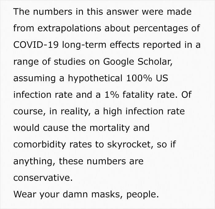 "But It's Only 1% Fatal!" Person Shuts Down Covidiots By Giving Some Gruesome Numbers Of Possible Victims