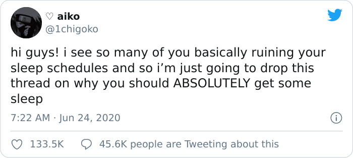 Viral Thread Explains Why You Should Always Get Enough Sleep, And The Frightening Effects Of Not Doing So Viral Thread Explains Why You Should Always Get Enough Sleep, And The Frightening Effects Of Not Doing So