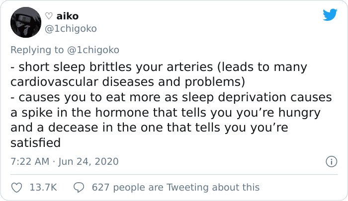 Viral Thread Explains Why You Should Always Get Enough Sleep, And The Frightening Effects Of Not Doing So