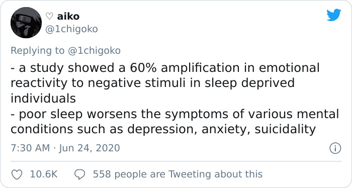 Viral Thread Explains Why You Should Always Get Enough Sleep, And The Frightening Effects Of Not Doing So