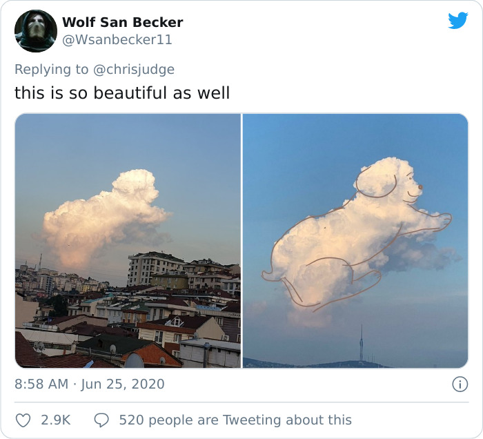 Artist Posts Funny Cloud Doodles On Twitter, People Like Them So Much That They Respond With Their Own Doodles Artist Posts Funny Cloud Doodles On Twitter, People Like Them So Much That They Respond With Their Own Doodles