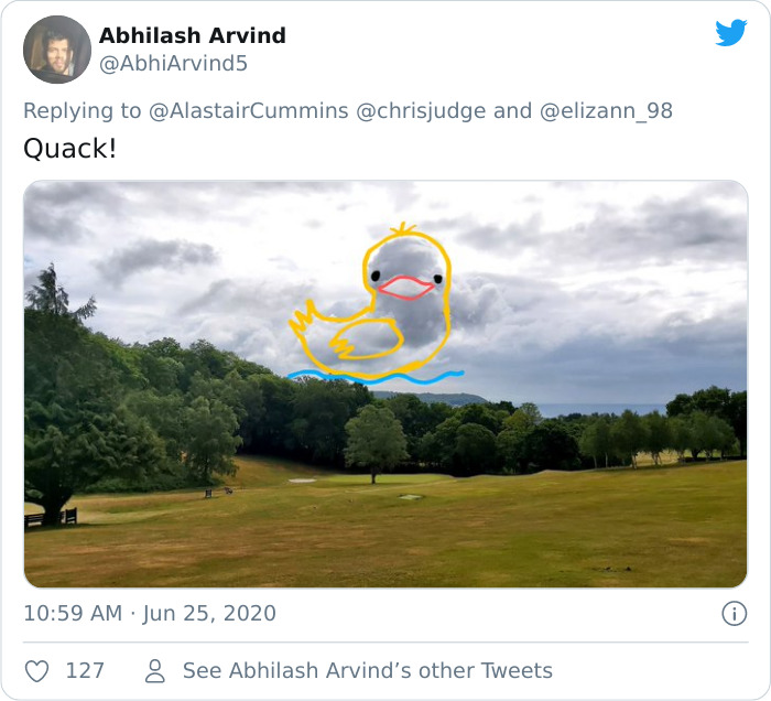 Artist Posts Funny Cloud Doodles On Twitter, People Like Them So Much That They Respond With Their Own Doodles Artist Posts Funny Cloud Doodles On Twitter, People Like Them So Much That They Respond With Their Own Doodles