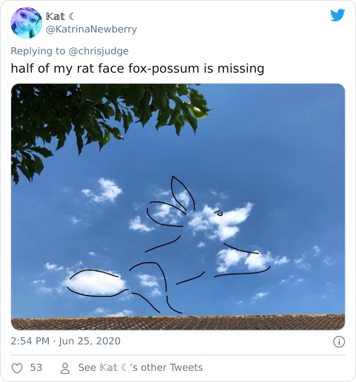 Artist Posts Funny Cloud Doodles On Twitter, People Like Them So Much That They Respond With Their Own Doodles Artist Posts Funny Cloud Doodles On Twitter, People Like Them So Much That They Respond With Their Own Doodles