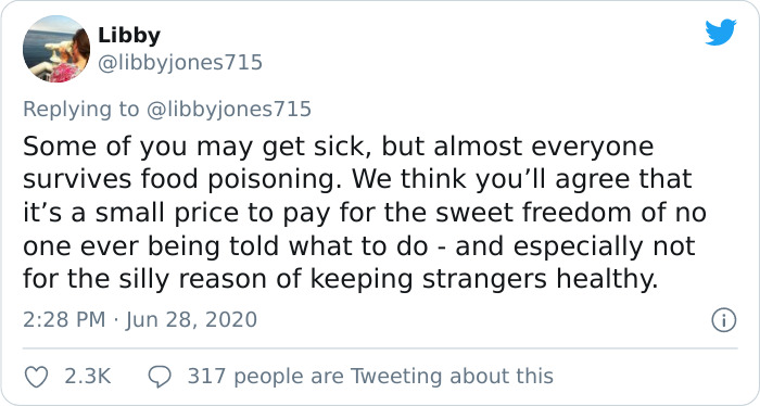Someone Comes Up With A 'Freedom Cafe' Analogy To Explain How Not Wearing Masks Is Dangerous And Stupid, People Love It Someone Comes Up With A 'Freedom Cafe' Analogy To Explain How Not Wearing Masks Is Dangerous And Stupid, People Love It