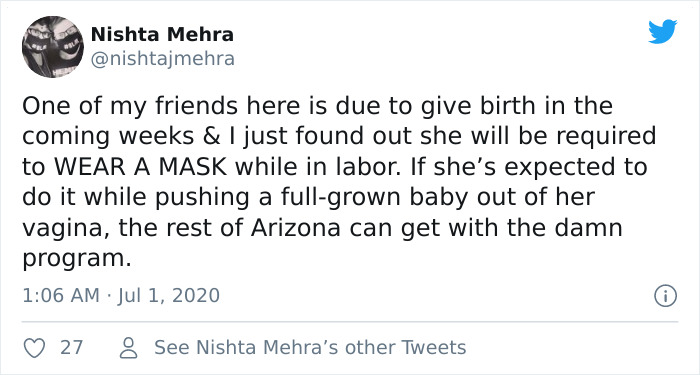 Moms Who Gave Birth Wearing Masks Respond To Those Refusing To Wear Them For 5 Minutes With Savage Tweets