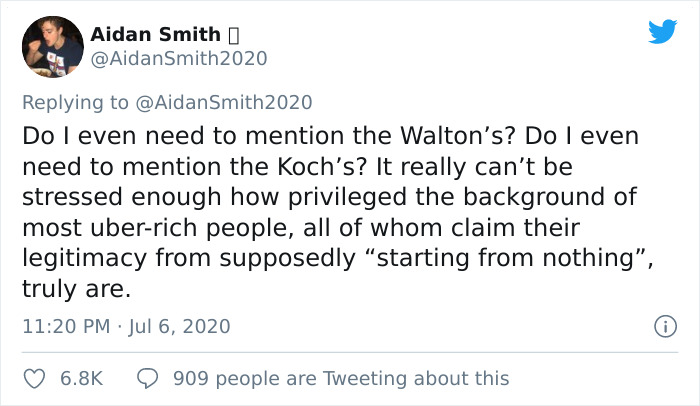 Viral Thread Busts The Myth About Famous Billionaires Starting Out "Poor"