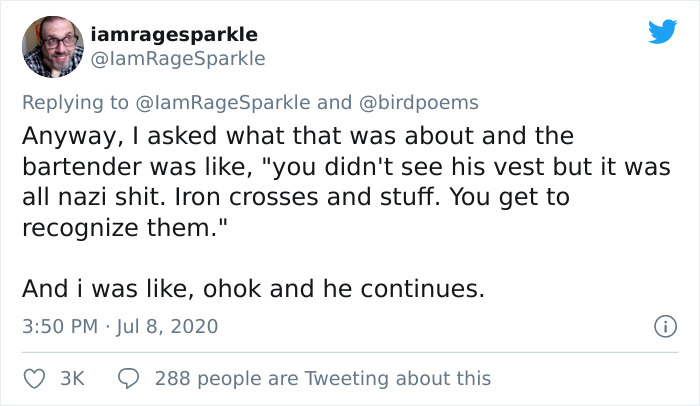 Bartender Savagely Kicks A Polite Nazi Customer Out Of His Bar And Explains Why It’s Important To Do So