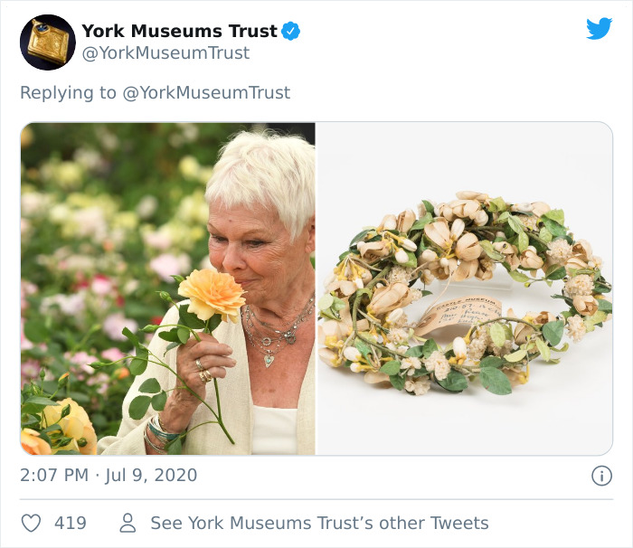 Museum Tweets Judi Dench As Objects Found In Its Collection And It’s Hilariously Spot-On Museum Tweets Judi Dench As Objects Found In Its Collection And It’s Hilariously Spot-On