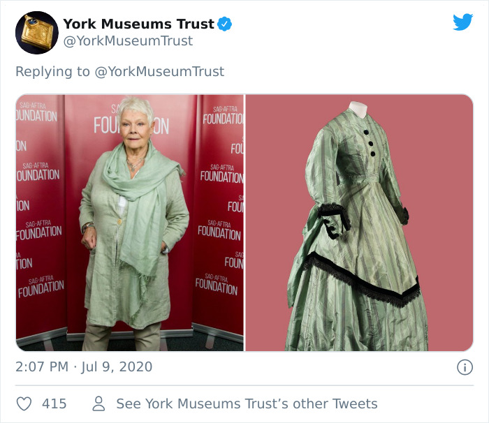 Museum Tweets Judi Dench As Objects Found In Its Collection And It’s Hilariously Spot-On Museum Tweets Judi Dench As Objects Found In Its Collection And It’s Hilariously Spot-On