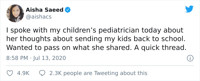 Mom Asks Pediatrician About The Idea Of Kids Going To School Again, Receives A Reality Check Mom Asks Pediatrician About The Idea Of Kids Going To School Again, Receives A Reality Check