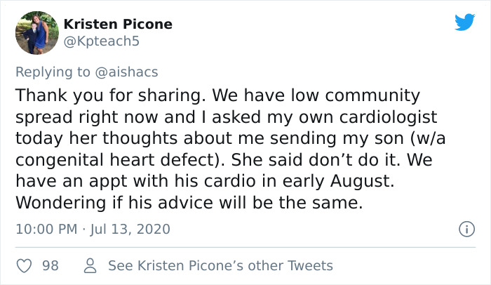 Mom Asks Pediatrician About The Idea Of Kids Going To School Again, Receives A Reality Check Mom Asks Pediatrician About The Idea Of Kids Going To School Again, Receives A Reality Check