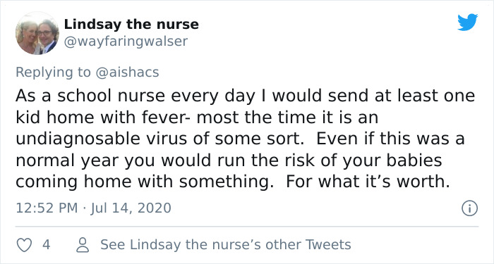 Mom Asks Pediatrician About The Idea Of Kids Going To School Again, Receives A Reality Check Mom Asks Pediatrician About The Idea Of Kids Going To School Again, Receives A Reality Check