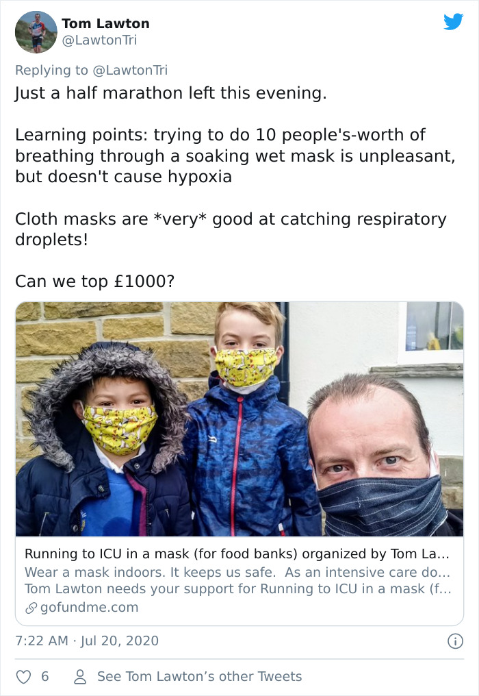 Doctor Runs 22 Miles Wearing Face Mask To Prove It Doesn't Lower Oxygen Levels Doctor Runs 22 Miles Wearing Face Mask To Prove It Doesn't Lower Oxygen Levels