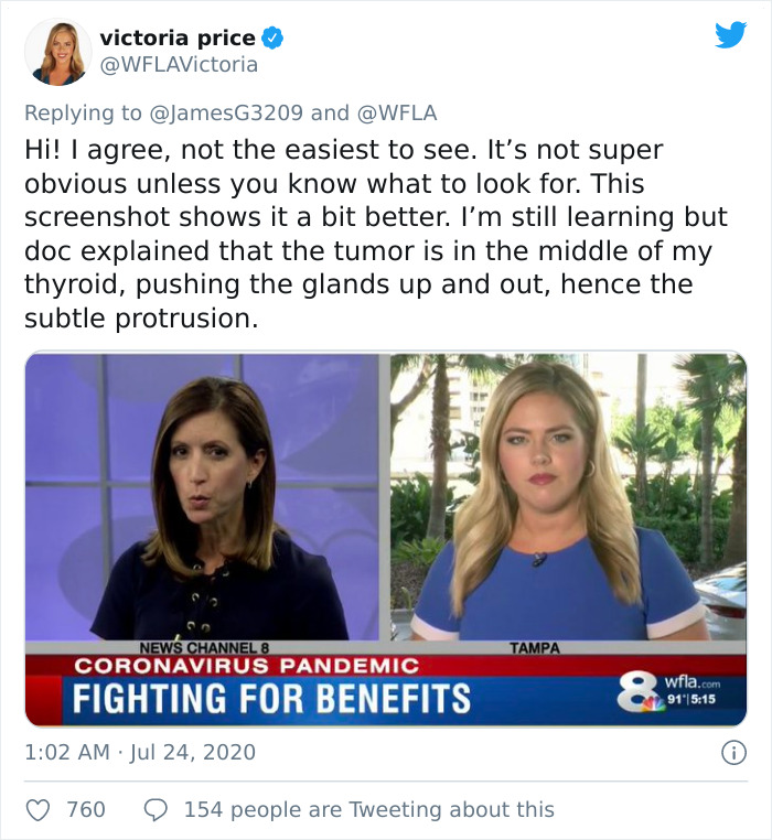TV Reporter Gets Diagnosed With Cancer After A Viewer, Who is A Cancer Survivor, Spots A Lump On Her Neck TV Reporter Gets Diagnosed With Cancer After A Viewer, Who is A Cancer Survivor, Spots A Lump On Her Neck