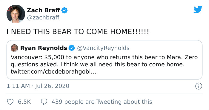Someone Stole This Woman&rsquo;s Teddy Bear That Had Her Late Mother&rsquo;s Voice Recording On It, Ryan Reynolds And Other People Online Step In To Help Find It (Updated)