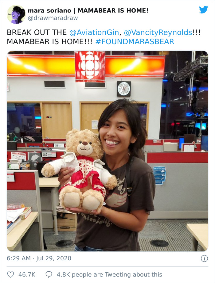 Priceless Stolen Teddy With This Woman’s Late Mother’s Voice Recording Is Returned After Ryan Reynolds' Ransom Offer